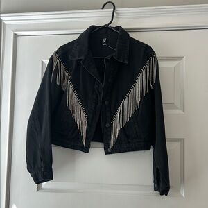 Black Fringe Women's Jacket